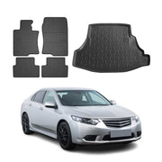 Kit Tapis de sol et coffre pour Honda Accord 2009-2026 TPE Noir