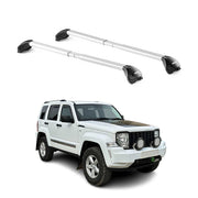 Barres de toit pour Jeep Cherokee KK 2008-2013 5P Gris Argenté 2 pièces ABE