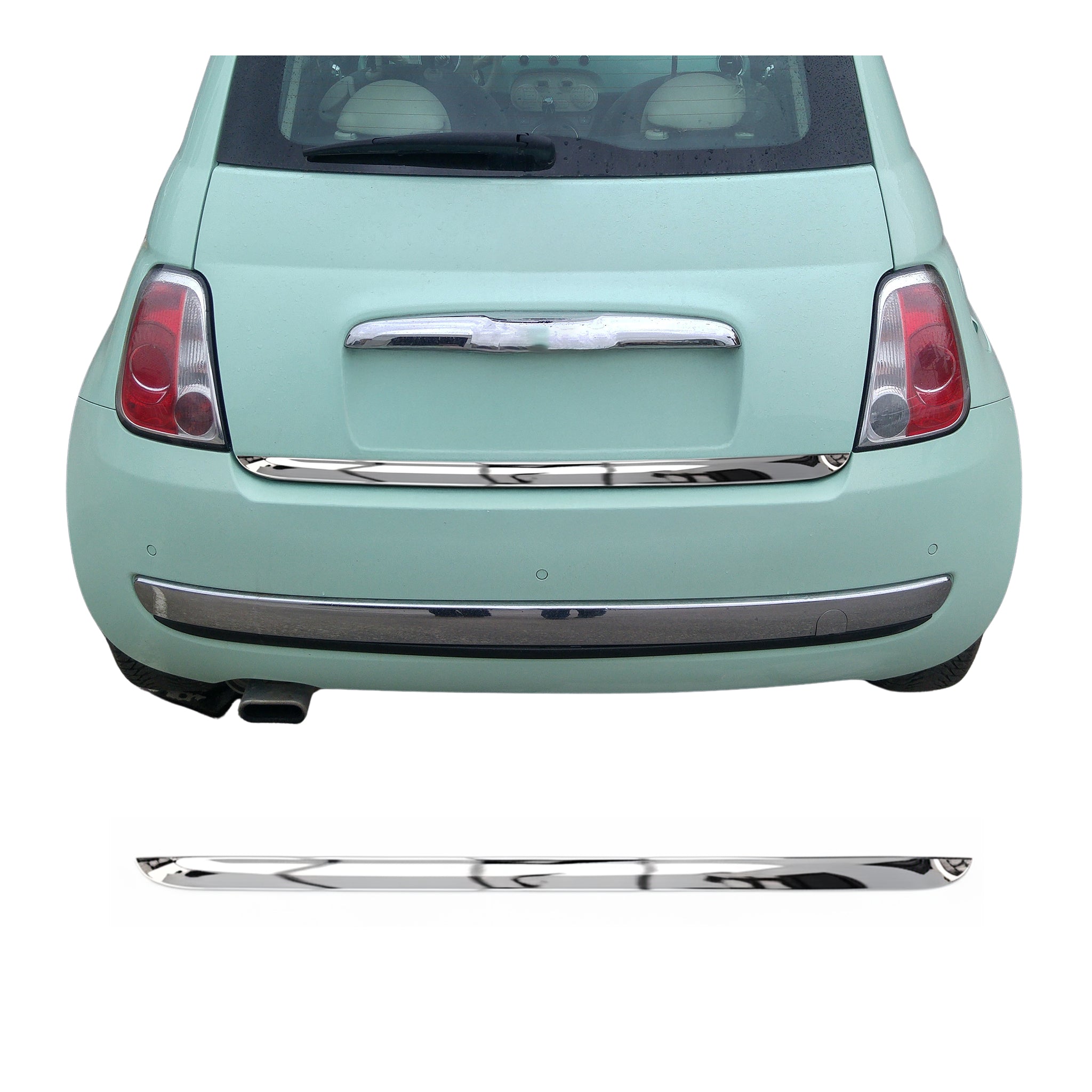 Garniture de Hayon Coffre pour Fiat 500C 2007-2015 acier inox