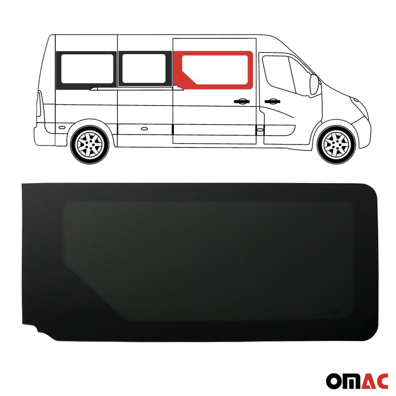 Vitre de Porte pour Opel Movano 2010-2023 Droit Porte coulissante L2 L3 L4 H2