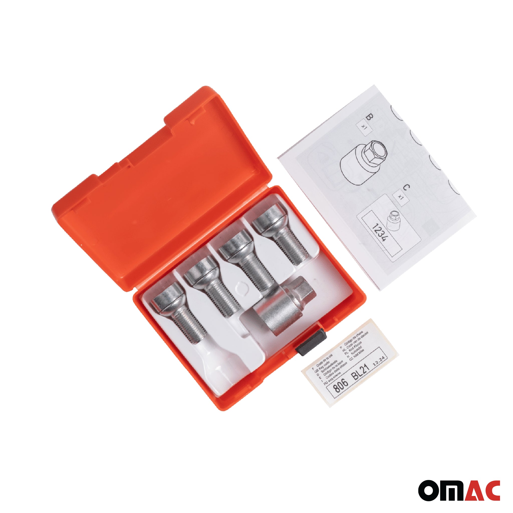 Vis de roue antivol pour VW UP! / E-UP dès 2011 Acier Gris lot de 4 M12X1,5