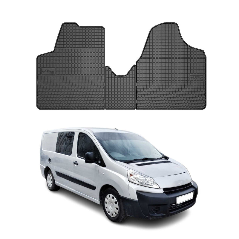 Tapis de Sol pour Toyota Proace 2013-2016 Convient à 1ème rangée Noir Caoutchouc