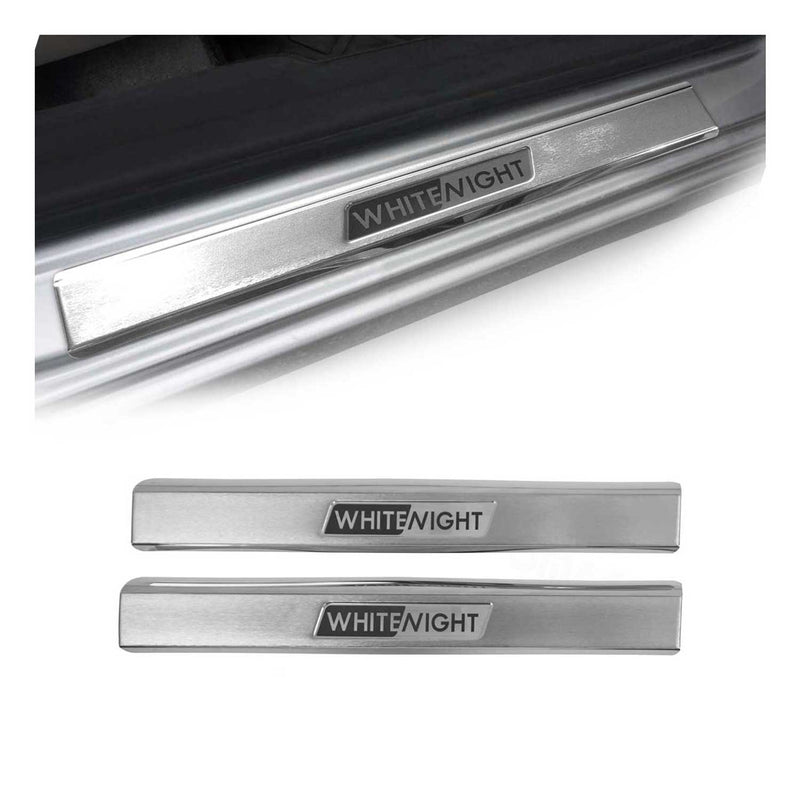Seuils de porte pour Volkswagen T-Roc 2017-2025 White Night en acier inox Chromé