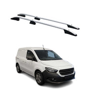 Barres de toit longitudinales pour Mercedes Citan W420 2021-26 L1 Court Alu Gris