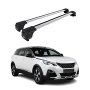 Barres De Toit Transversales pour Peugeot 5008 2017-2023 Aluminium 2Pcs Gris ABE