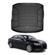 OMAC Tapis de coffre caoutchouc pour Audi A3 8V Berline 2013-20 Noir Premium