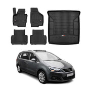 Kit Tapis de Sol et Coffre pour Seat Alhambra 2010-2022 TPE Noir