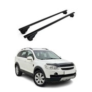 Barres de toit Transversales pour Chevrolet Captiva 2006-2018 Acier Noir 2Pcs