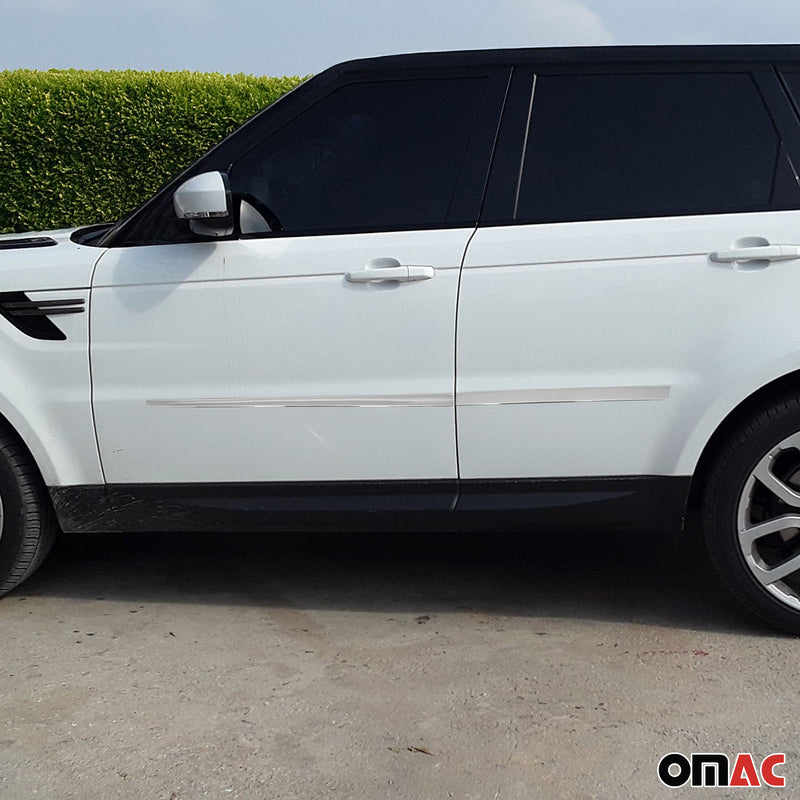 Baguette protection latérale de porte pour Range Rover Sport 2013-2022 Argent 4x
