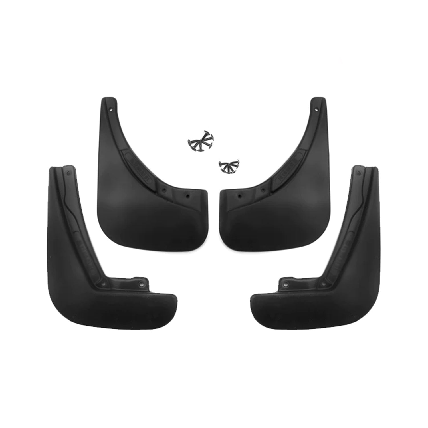 Bavettes Garde Boue pour Fiat 500 2007-2011 Avant &Arrière Noir 4x