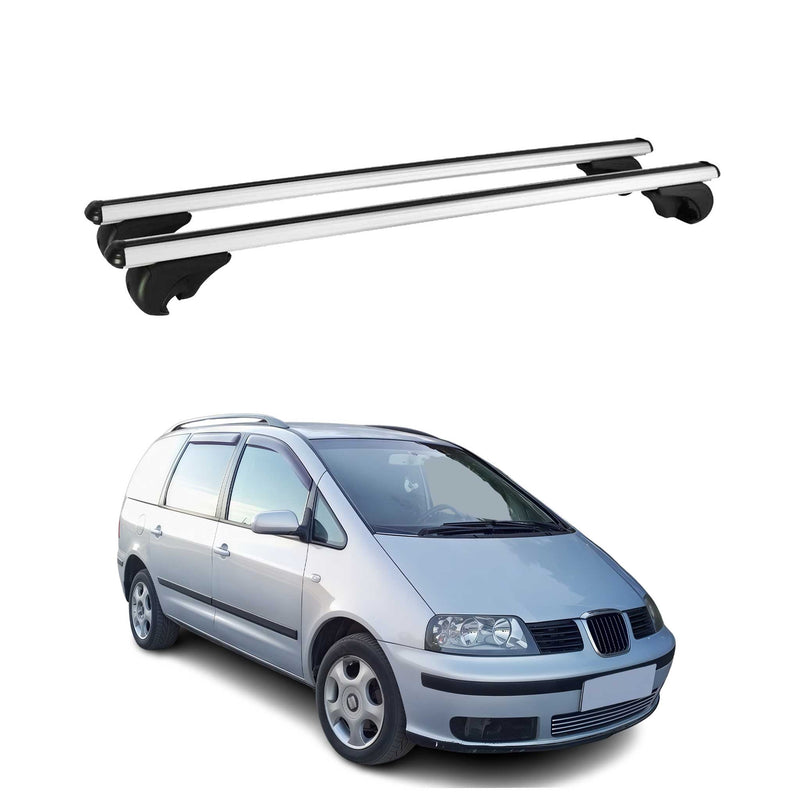 Barres de toit Transversales pour Seat Alhambra 1996-2010 Aluminium Argent