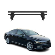 Menabo Barres de toit Transversales pour VW Passat B8 2014-2020 Alu Noir 2x ABE