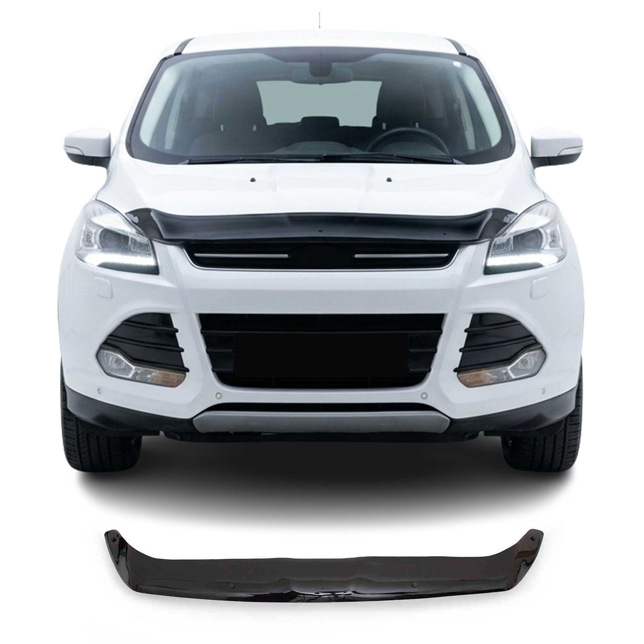 Deflecteurs d'air capot de voiture pour Ford Kuga I 2008-2012 Acrylique Noir