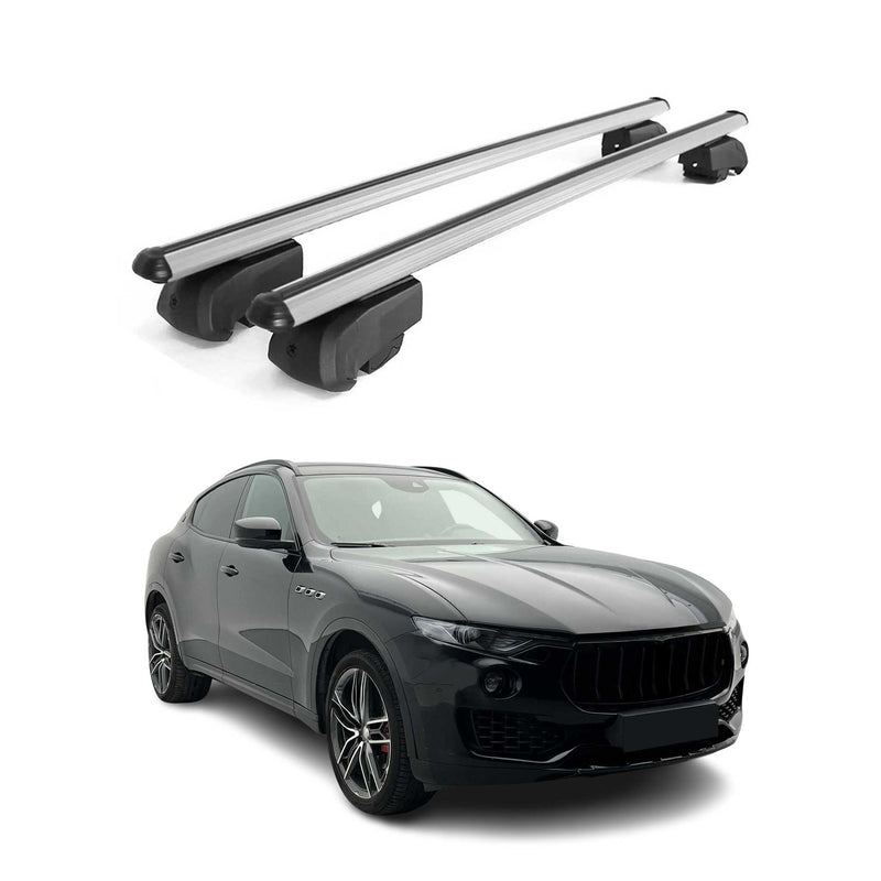 Barres de toit Transversales pour Maserati Levante 2017-2023 Alu Gris ABE