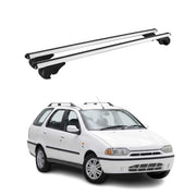 Barres de toit Transversales pour Fiat Palio Weekend 1996-2011 TÜV Alu Gris 2x