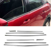 Garniture de Fenêtre pour Peugeot SUV 3008 2016-2024 Acier Inox Foncé 8Pcs