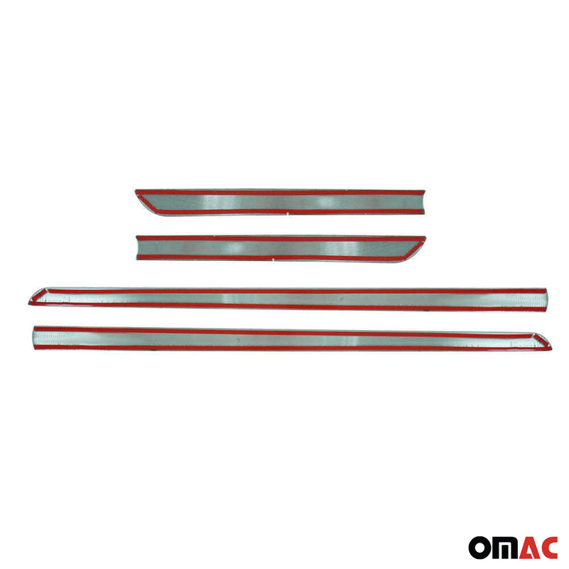 Baguette protection Latérale de porte pour VW Sharan 2010-2025 Chromé Foncé 4x
