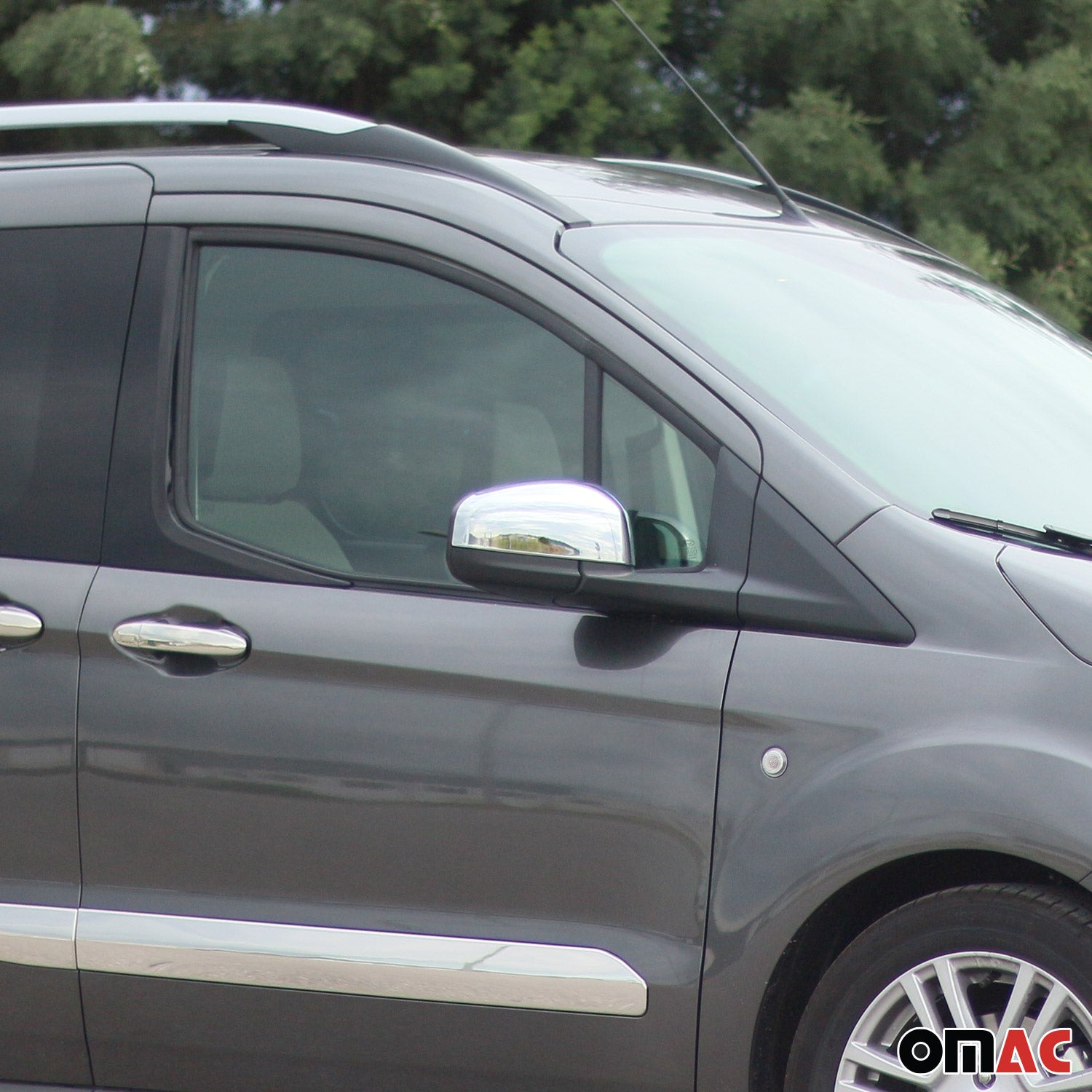 2014-2018 Ford Transit/Tourneo Courier PRE-FL Coques de Rétroviseurs ABS Argent