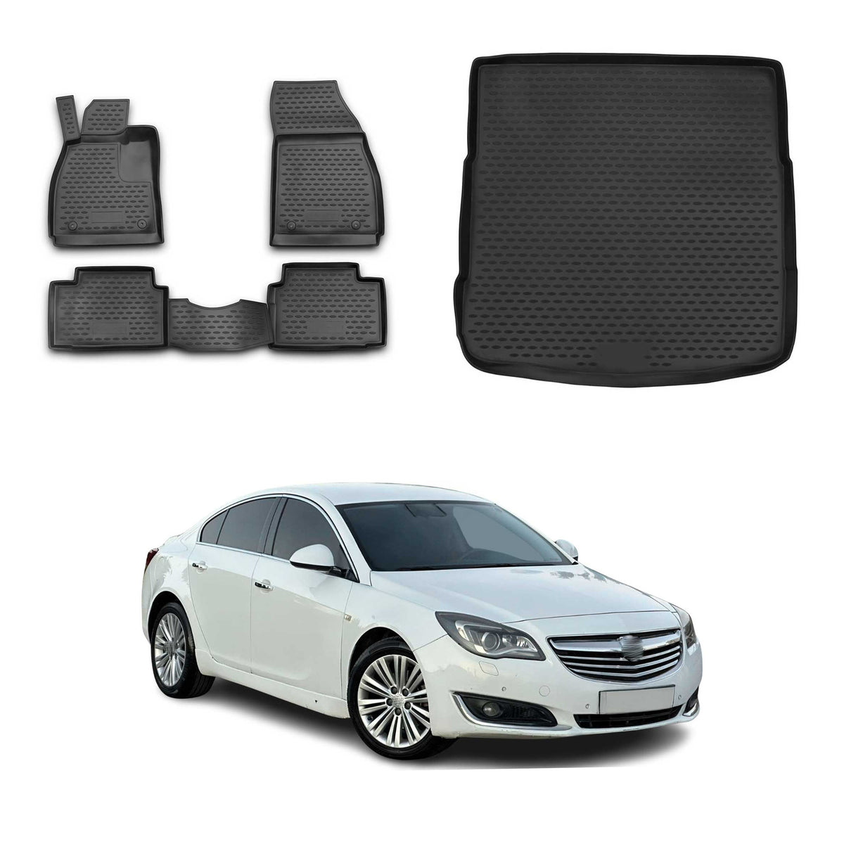 OMAC Kit Tapis de Sol et Coffre pour Opel Insignia Country Tourer 2013-2017