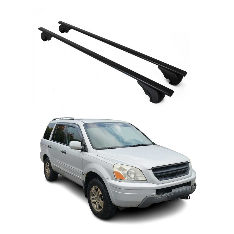 Barres de toit Transversales pour Honda Pilot 2002-2015 Fer Noir