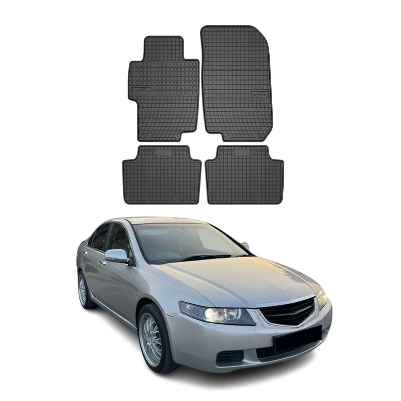 Tapis de Sol pour Honda Accord 2002-2008 Caoutchouc Noir