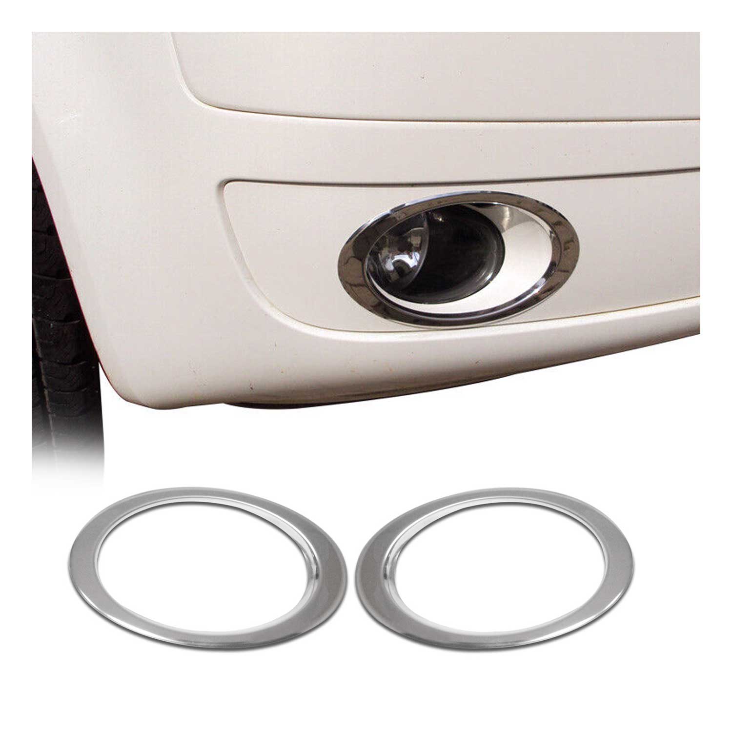 Cadres de Phare Antibrouillard pour VW T5 Transporter 2010-2015 2pcs Acier Inox