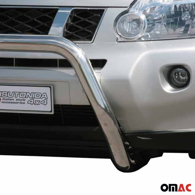 Pare-buffle Avant pour Nissan X-Trail 2007-2010 76 mm en Acier Gris