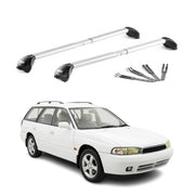Barres de toit pour Subaru Legacy I II III Break 1989-2004 Gris Argenté 2Pcs ABE
