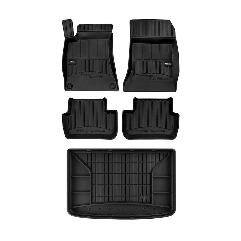 Kit Tapis de Sol et Coffre pour Mercedes Classe A W176 2012-2018 TPE Noir