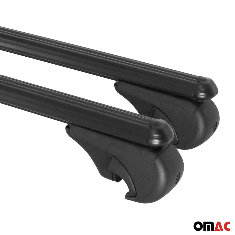 Barres de toit Transversales pour Mitsubishi Outlander 2006-2012 Aluminium Noir