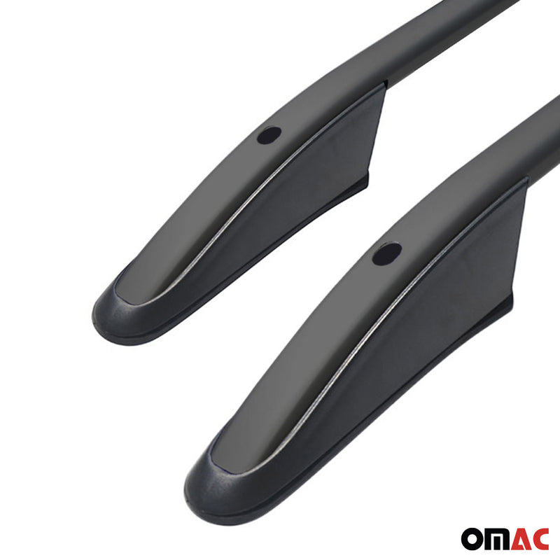 Barres de toit longitudinales pour Renault Kangoo 1996-2007 Aluminium Noir