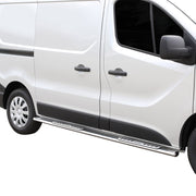 Marchepieds Latéraux pour Opel Vivaro B 2014-2019 L1 Acier Inoxy Argent