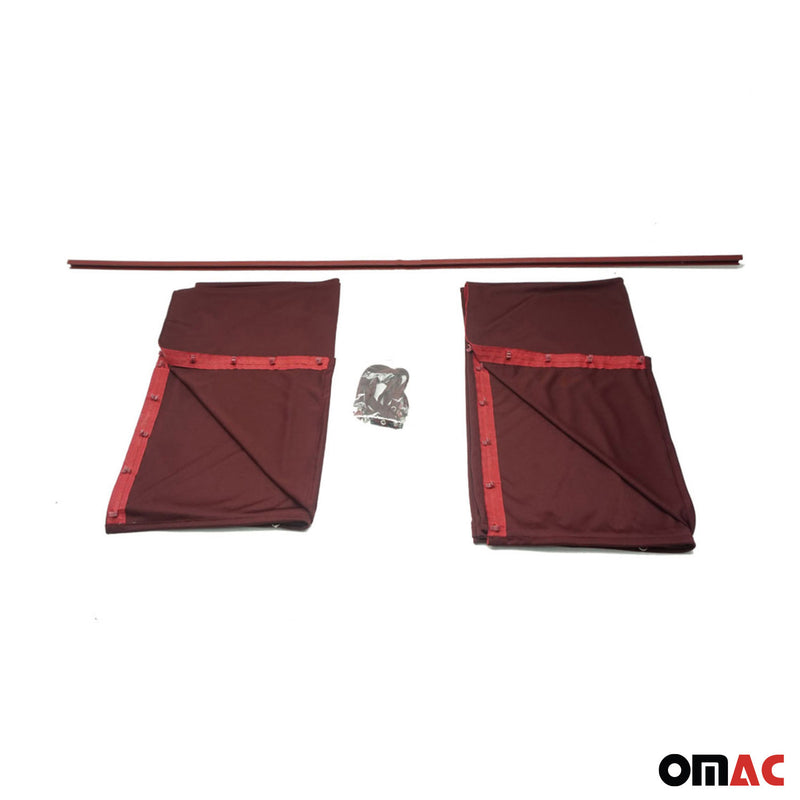 Rideaux De Porte Hayon Pour Opel Movano H3 Protection Solaire Rouge