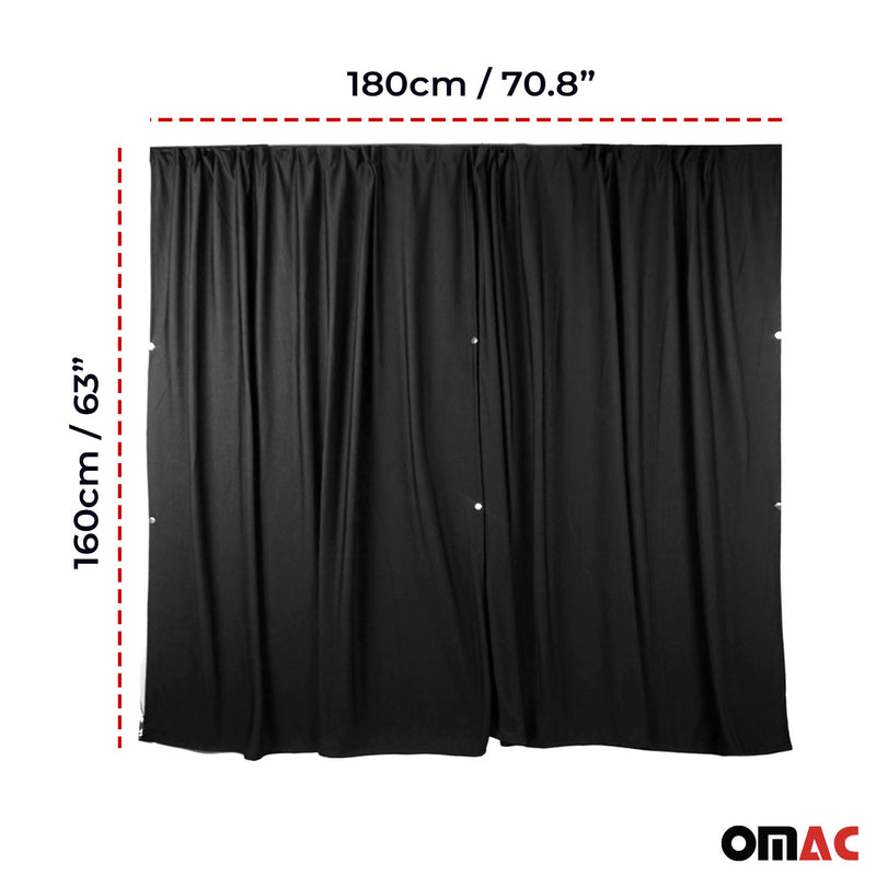 Rideaux De Porte Hayon Pour Citroen Jumper H2 Protection Solaire Noir