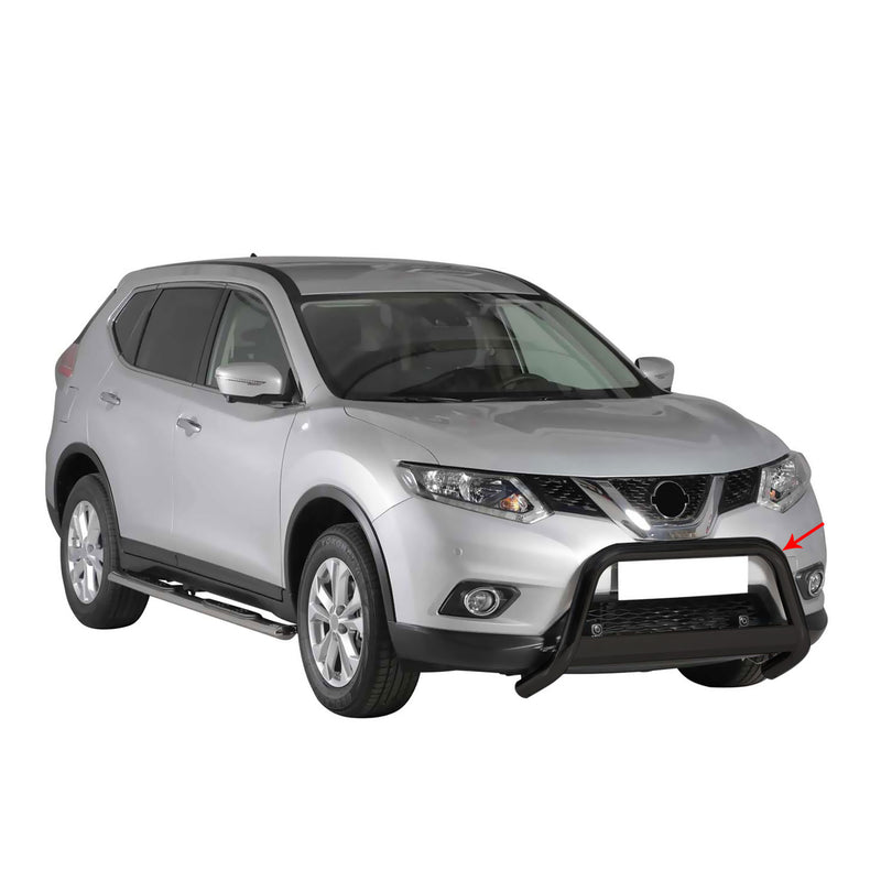 Pare-buffle Avant pour Nissan X-Trail 2015-2017 63 mm en Acier Noir