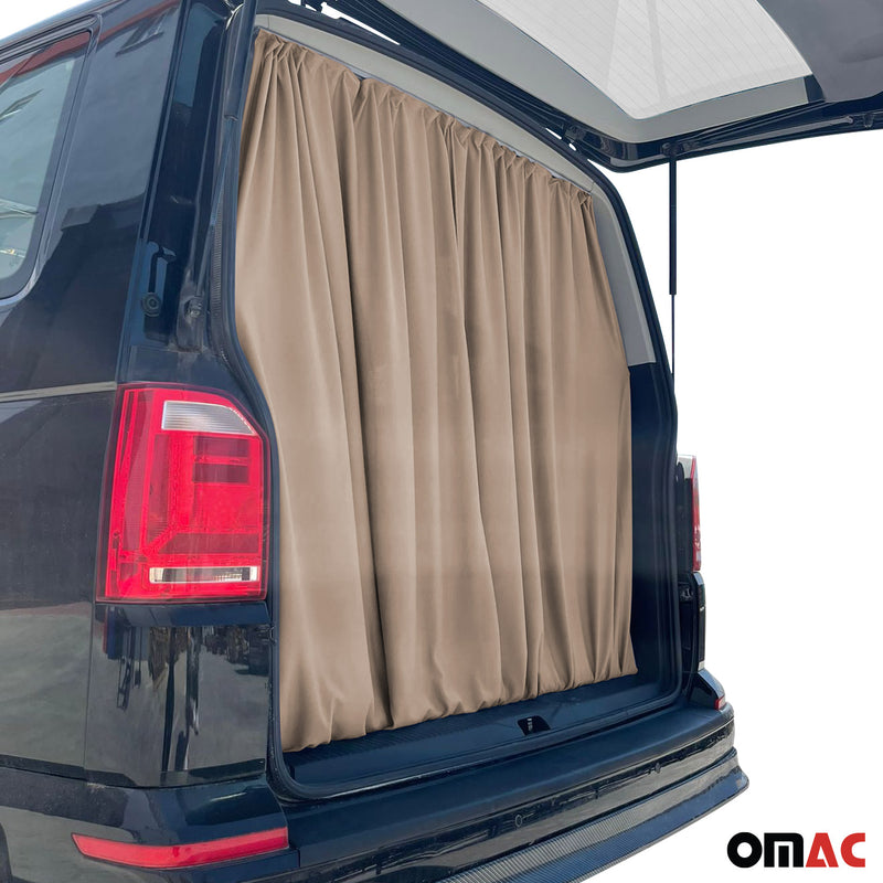 Rideaux De Porte Hayon pour VW Grand California H2 Beige Tissu