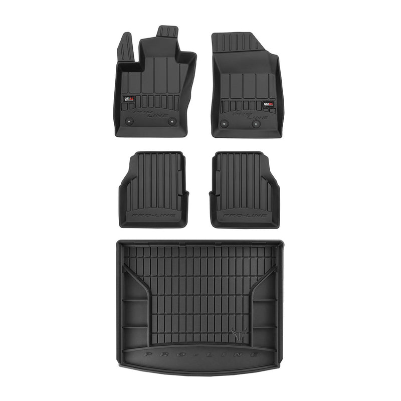 Kit Tapis de Sol et Coffre pour Jeep Compass 2016-2022 TPE Noir