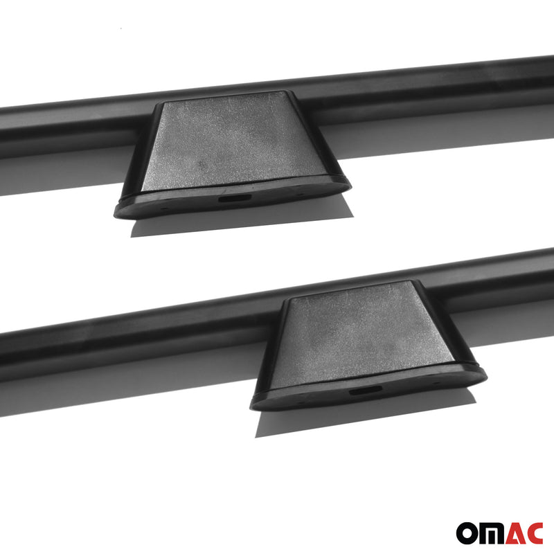 Barres de toit longitudinales pour Opel Vivaro 2014-2020 Long Aluminium Noir