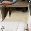 Tapis de sol pour Audi A6 C6 2008-2011 en caoutchouc TPE 3D Beige 4Pcs
