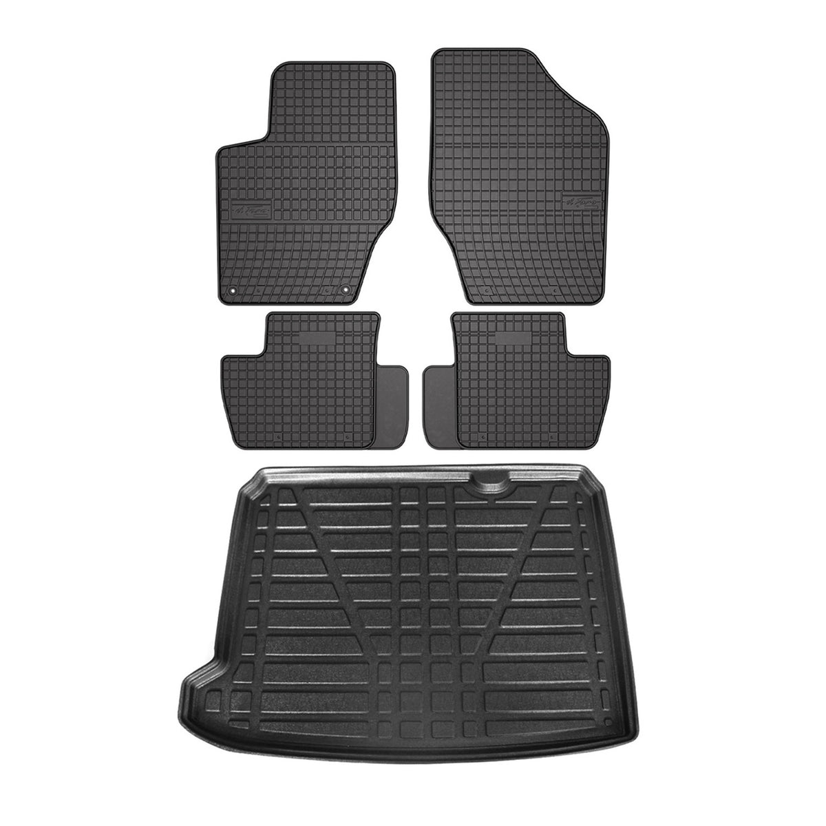 Kit Tapis de sol et coffre pour Citroen DS4 2011-2015 TPE Noir