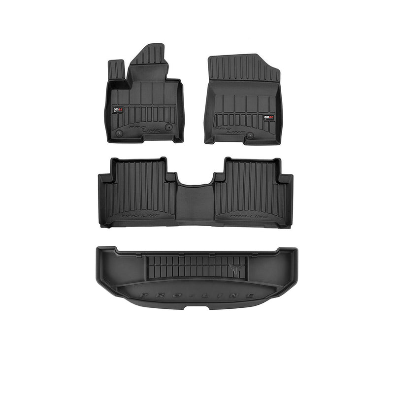 Kit Tapis de Sol et Coffre pour Kia Sorento Hybrid 2020-2022 TPE Noir