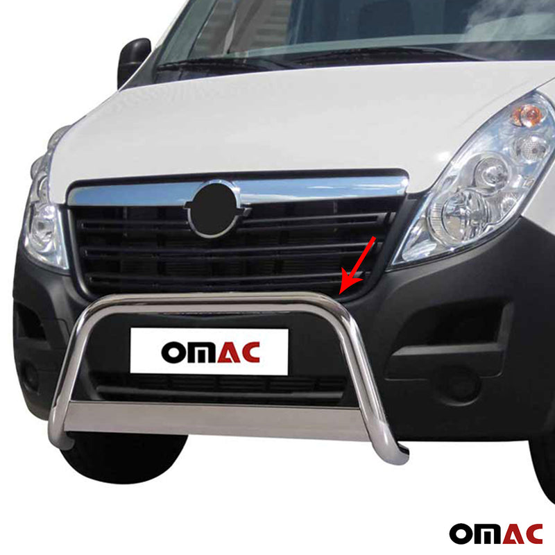 Pare-buffle Avant pour Opel Movano 2010-2021 63 mm en Acier Gris