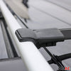 Barres de toit transversales pour VW T5 Transporter 2003-2015 Alu Noir  3Pcs