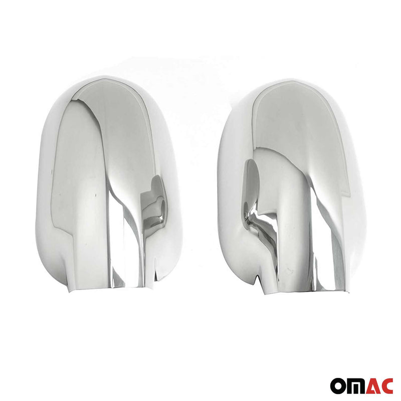 Coques de Rétroviseurs pour Dacia Logan 2004-2008 acier inox Chromé 2x