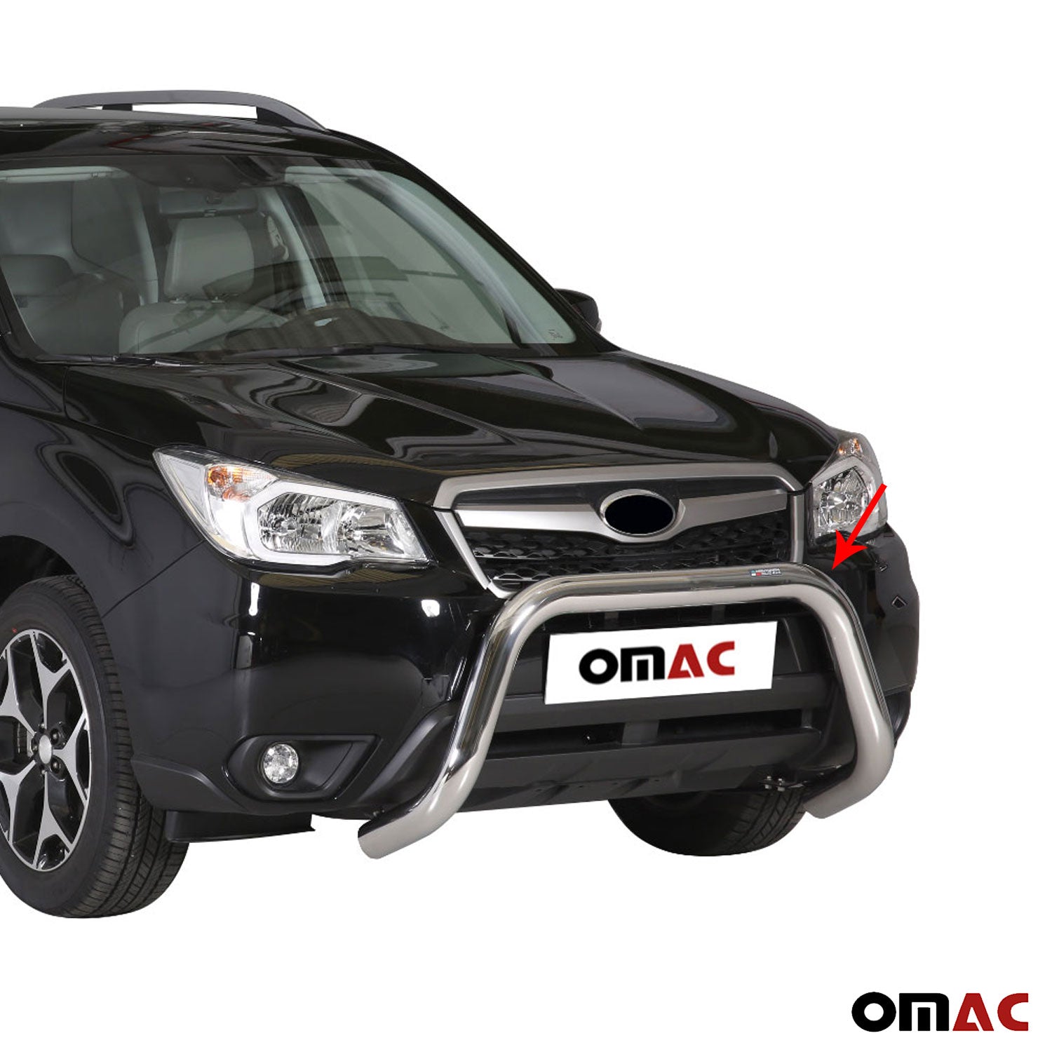 Pare-buffle Avant pour Subaru Forester IV 2013-2015 Pre-FL 76 mm en Acier Gris