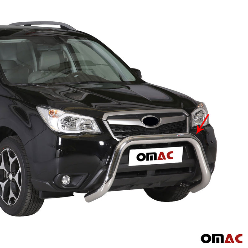 Pare-buffle Avant pour Subaru Forester 2013-2015 76 mm en Acier Gris