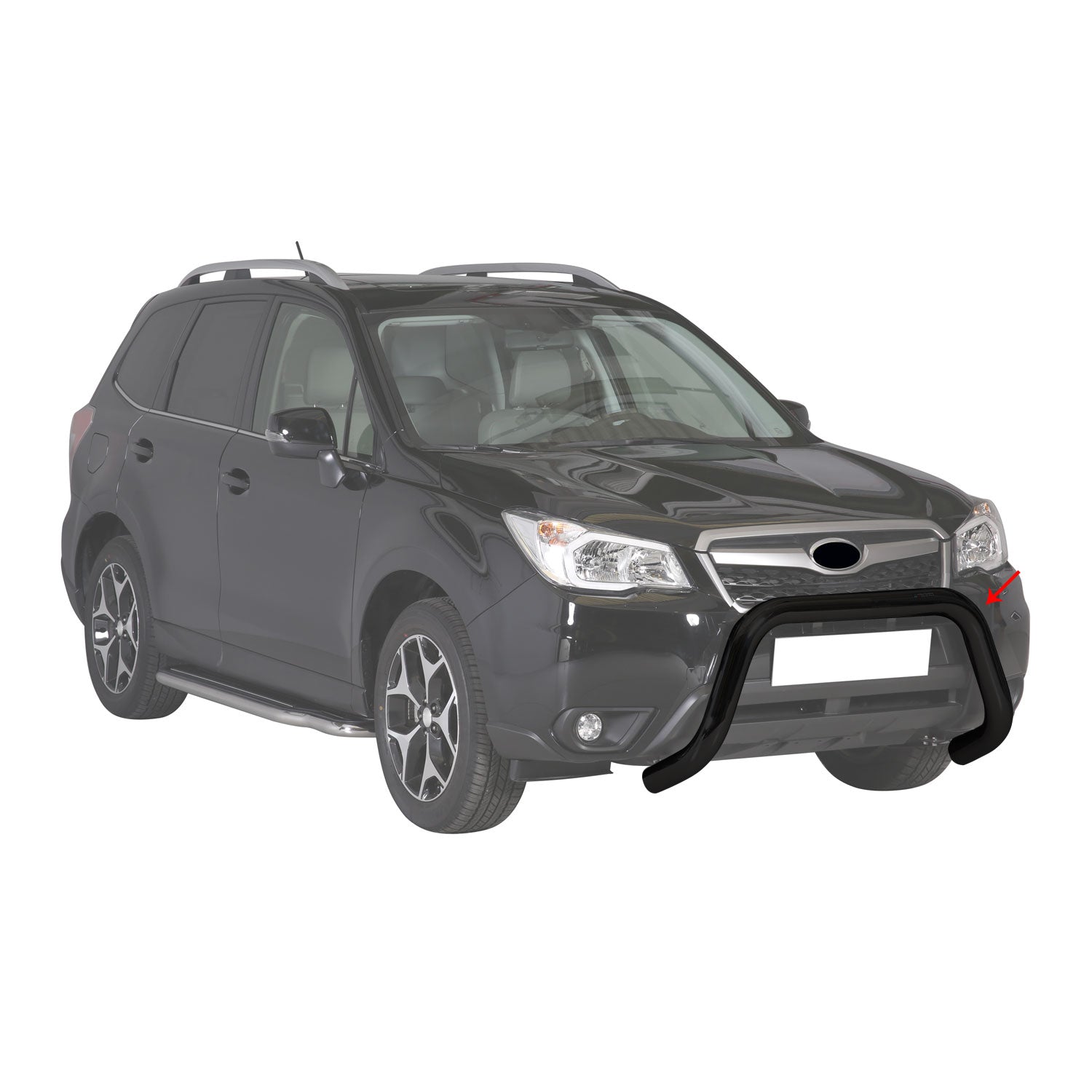 Pare-buffle Avant pour Subaru Forester IV 2013-2015 Pre-FL 76 mm en Acier Noir