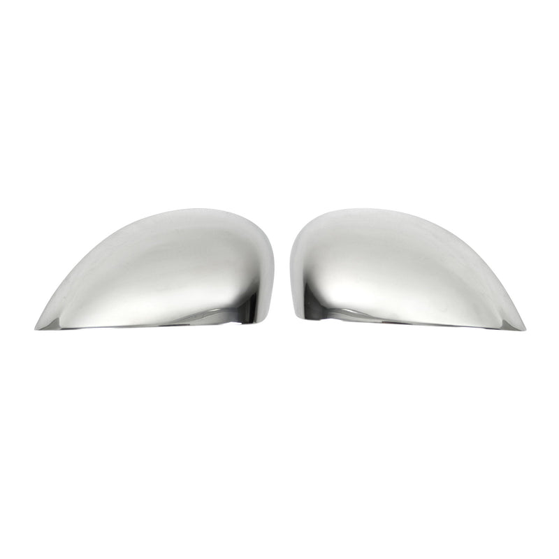 Coques de Rétroviseurs pour Seat Leon II 2005-2012 en Acier Chromé Argent