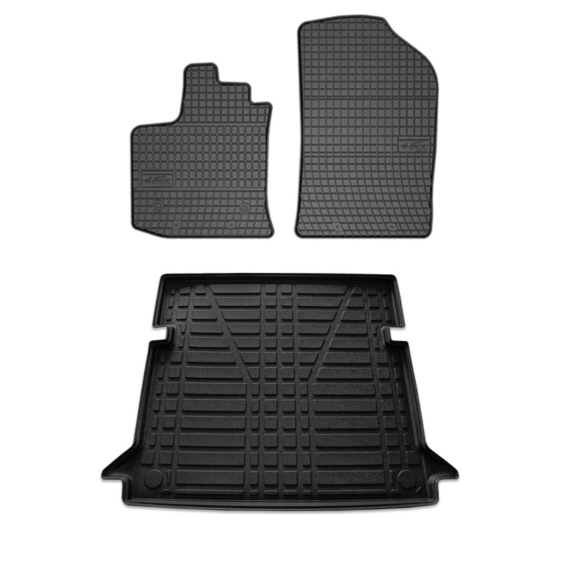 Kit Tapis de sol et coffre pour Dacia Dokker 2012-2024 Noir TPE