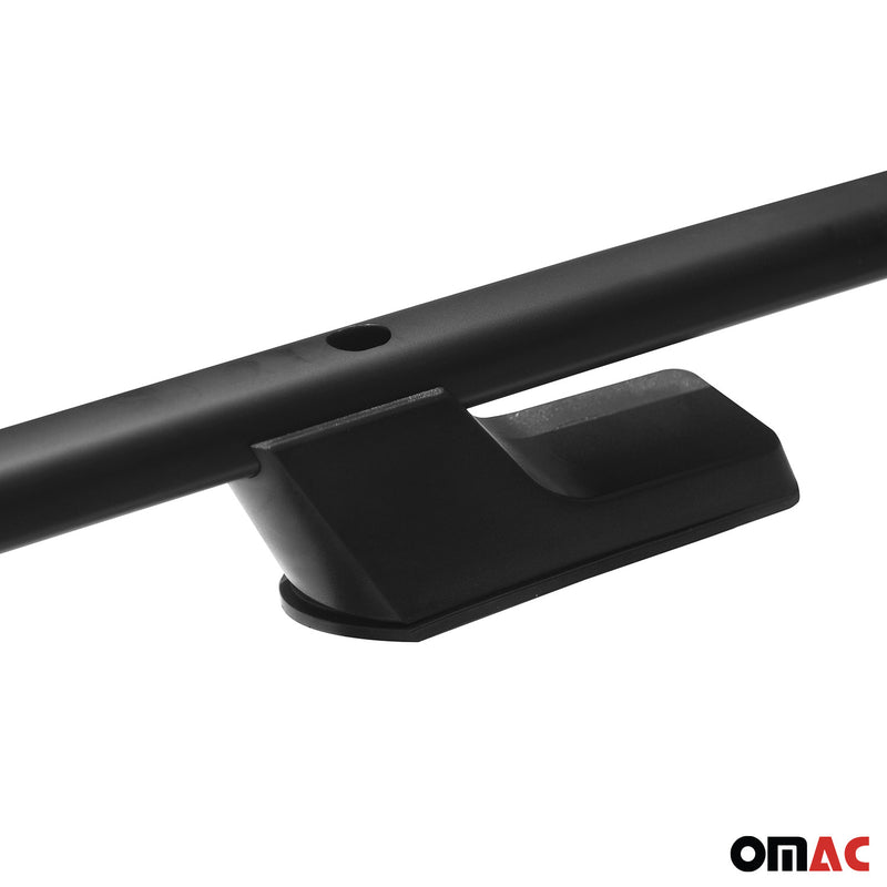 Barres de toit longitudinales pour Fiat Fullback 2015-2021 Aluminium Noir